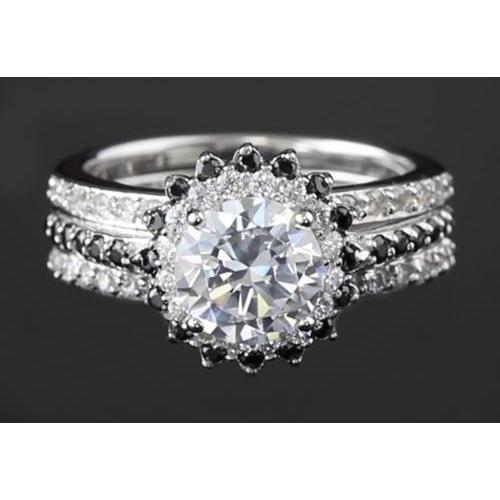 4.50 Karaat Jubileumring Ronde Echt Diamant Halo