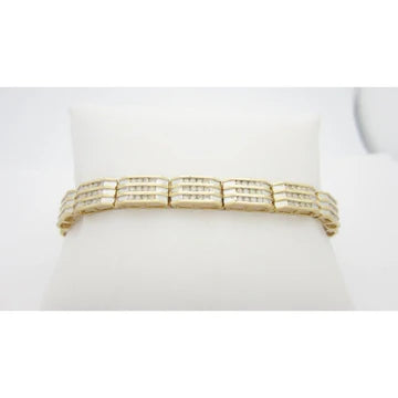 4.90 Karaat Kleine Briljant Geslepen Echt Diamanten Heren Armband YG 14K