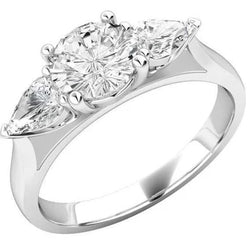 Natuurlijke Diamanten Ring 4ct - Witgoud 14K