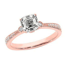 4 Karaat Asscher Echt Diamanten Ring