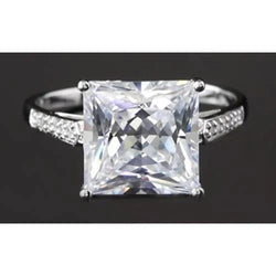 Grote 4 Karaat Princess Natuurlijke Echte Diamanten (Niet Labgekweekt) Ring