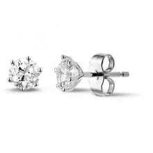 Afbeelding in Gallery-weergave laden, 4 Karaat Sprankelende Echt Diamanten Oorbellen Voor Dames 14K Witgoud
