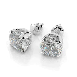 Natuurlijke Diamanten Oorbel 4ct - Witgoud 14K