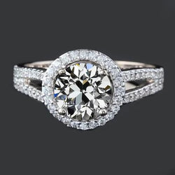 Natuurlijke Diamanten Ring 4ct - Witgoud 14K