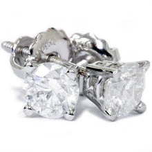 Afbeelding in Gallery-weergave laden, 4 Kt Echt Diamanten Oorknopjes Goud Wit
