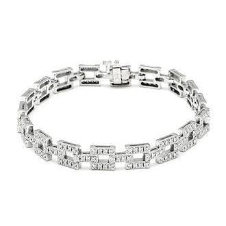 4,00 Ct Kleine Ronde Briljant Geslepen Echt Diamanten Armband Wit Goud 14K