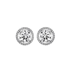 Natuurlijke Diamanten Oorbel 4.04ct - 14K Witgoud