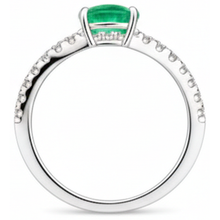 Afbeelding in Gallery-weergave laden, echte round smaragd 4.25karaat ring op wit
