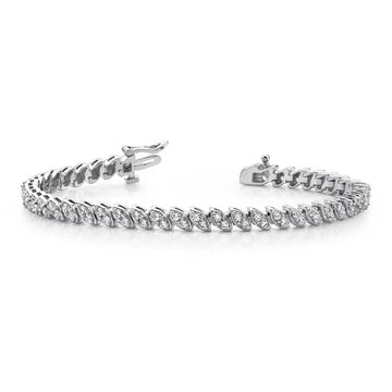 4,40 Ct Briljant Geslepen Twee Erwten In Een Pod Echt Diamanten Armband Wit Goud