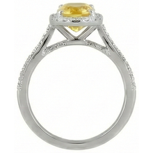 Afbeelding in Gallery-weergave laden, echte round saffier 4.50karaat ring profielweergave
