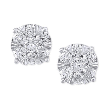 4,60 Ct Rond Geslepen Sprankelende Echt Diamanten Dames Oorbel Wit Goud