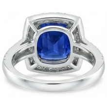 Afbeelding in Gallery-weergave laden, echte round saffier 4.75karaat ring op wit
