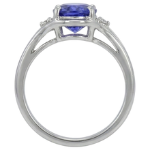 Afbeelding in Gallery-weergave laden, 5.10 ct ovaal geslepen tanzaniet ring met Natuurlijke echte diamanten ( niet in een laboratorium gekweekt ) sieraden wit goud 14k
