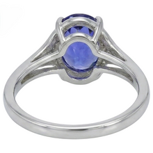 Afbeelding in Gallery-weergave laden, 5.10 ct ovaal geslepen tanzaniet ring met Natuurlijke echte diamanten ( niet in een laboratorium gekweekt ) sieraden wit goud 14k
