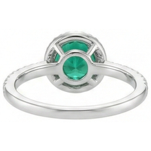 Afbeelding in Gallery-weergave laden, 5.25 Ct Groene Smaragd GIA Met Natuurlijke uit de aarde gewonnen Diamanten Ring Witgoud 14K
