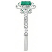 Afbeelding in Gallery-weergave laden, 5.25 Ct Groene Smaragd GIA Met Natuurlijke uit de aarde gewonnen Diamanten Ring Witgoud 14K
