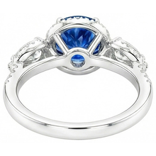 Afbeelding in Gallery-weergave laden, echte round saffier 5.30karaat ring op wit
