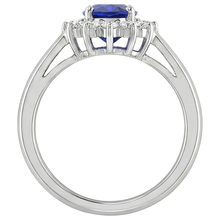 Afbeelding in Gallery-weergave laden, 5.30 karaat Tanzanite ovale Natuurlijke echte diamanten ( niet in een laboratorium gekweekt ) ring wit goud 14K Nieuw
