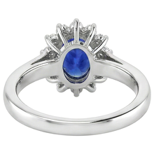 Afbeelding in Gallery-weergave laden, 5.30 karaat Tanzanite ovale Natuurlijke echte diamanten ( niet in een laboratorium gekweekt ) ring wit goud 14K Nieuw
