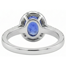 Afbeelding in Gallery-weergave laden, 5.61 karaat ovale tanzaniet Natuurlijke echte diamanten ( niet in een laboratorium gekweekt ) jubileum ring wit goud 14k
