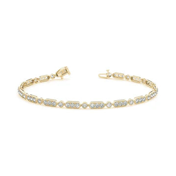 5.12 Karaat Witgouden Ronde Echt Diamanten Armband