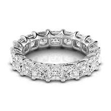 Afbeelding in Gallery-weergave laden, Fijne Diamant Eternity Band – vooraanzicht
