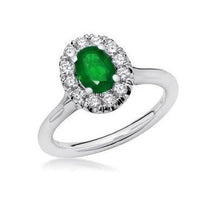 Afbeelding in Gallery-weergave laden, echte round smaragd 5.90karaat ring vooraanzicht
