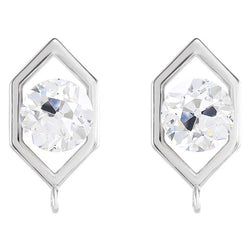 2,50 karaat Diamant Oorbellen in 14K Witgoud