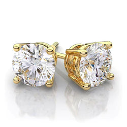 5ct Geelgoud Natuurlijke Echte (Niet labgekweekt) Diamanten Oorbellen