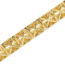 Afbeelding in Gallery-weergave laden, 5 Karaat Echt Diamanten Vierkante Herenarmband Geel Goud 14K
