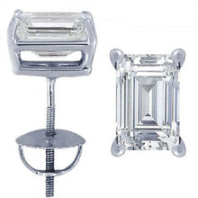Afbeelding in Gallery-weergave laden, 5 Karaat Smaragd Geslepen Echt Diamanten Oorknopjes Voor Dames Witgouden Sieraden Nieuw

