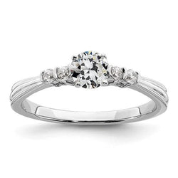 5 Stenen Ronde Oude Mijnwerker Echt Diamanten Ring Prong Set 1,75 Karaat Sieraden