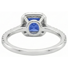 Afbeelding in Gallery-weergave laden, echte princess tanzaniet 5.30karaat ring met diamantaccenten
