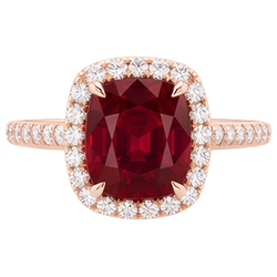 Echte Robijn Ring 5.35 Karaat - 14K Roségoud