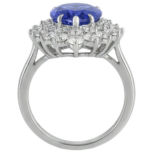 Afbeelding in Gallery-weergave laden, echte round tanzaniet 5.75karaat ring op wit
