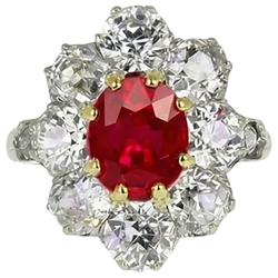 Echte Robijn Ring 5.75 Karaat