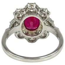 Afbeelding in Gallery-weergave laden, echte round robijn 5.75karaat ring profielweergave

