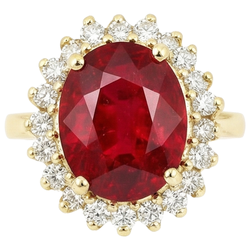Echte Robijn Ring 5.75 Karaat