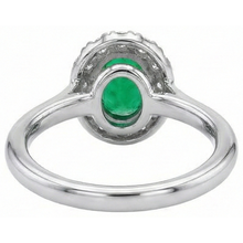 Afbeelding in Gallery-weergave laden, echte round smaragd 5.90karaat ring profielweergave
