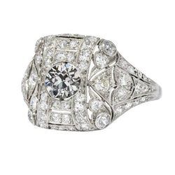 5 Karaat Rond Oud Geslepen Echte Natuurlijke uit de a aarde gewonnen Diamanten Ring met Milgrain Band Gouden Sieraad