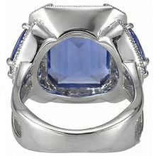 Afbeelding in Gallery-weergave laden, 6.01 Ct Tanzaniet ronde Natuurlijke echte diamanten ( niet in een laboratorium gekweekt ) verlovingsring wit goud 14K
