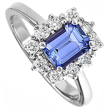 Afbeelding in Gallery-weergave laden, 6.20 karaat tanzaniet en Natuurlijke echte diamanten ( niet in een laboratorium gekweekt ) ring wit goud 14K
