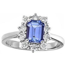 Afbeelding in Gallery-weergave laden, 6.20 karaat tanzaniet en Natuurlijke echte diamanten ( niet in een laboratorium gekweekt ) ring wit goud 14K
