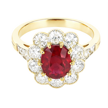 Afbeelding in Gallery-weergave laden, echte round diamant 6.25karaat ring zijaanzicht
