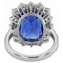 Afbeelding in Gallery-weergave laden, echte round diamant 6.51karaat ring profielweergave
