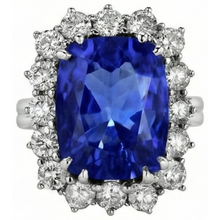 Afbeelding in Gallery-weergave laden, echte round diamant 6.51karaat ring zijaanzicht
