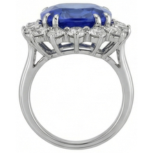 Afbeelding in Gallery-weergave laden, echte round diamant 6.51karaat ring bovenaanzicht
