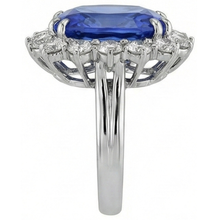 Afbeelding in Gallery-weergave laden, echte round diamant 6.51karaat ring close-up detail
