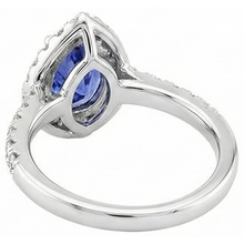 Afbeelding in Gallery-weergave laden, echte round tanzaniet 6.60karaat ring op wit
