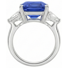 Afbeelding in Gallery-weergave laden, Natuurlijke Echte (Niet Labgekweekt) 6 Karaat Radiant Saffier Steen Ring
